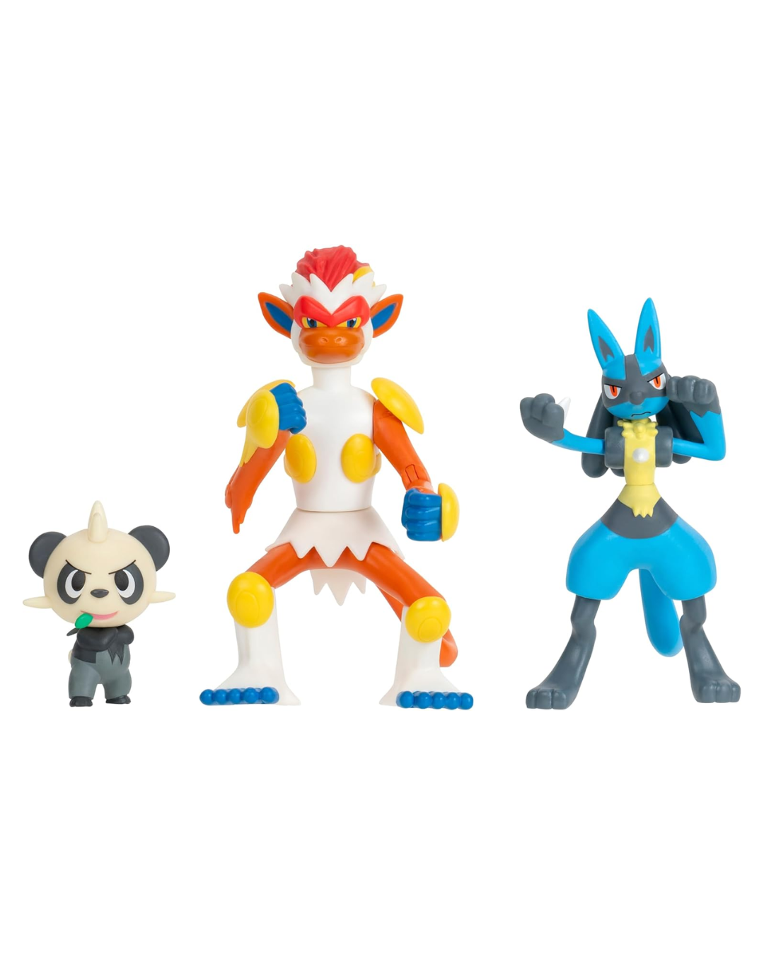 Figura de Batalla Pokemon Paquete de 3 unidades Inernape / Lucario /  Pancham