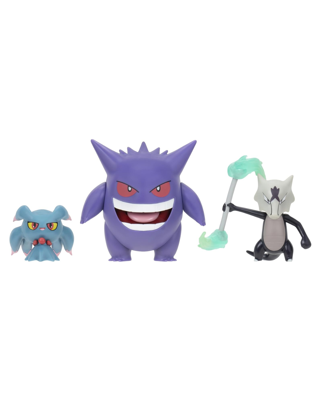 Figura de Batalla Pokemon Paquete de 3 unidades Gengar / Alolan Marowak /  Misdreavus