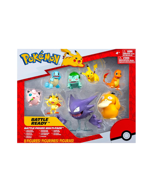 Figura de Batalla Pokemon Paquete de 8 unidades Set Haunter / Psyduck