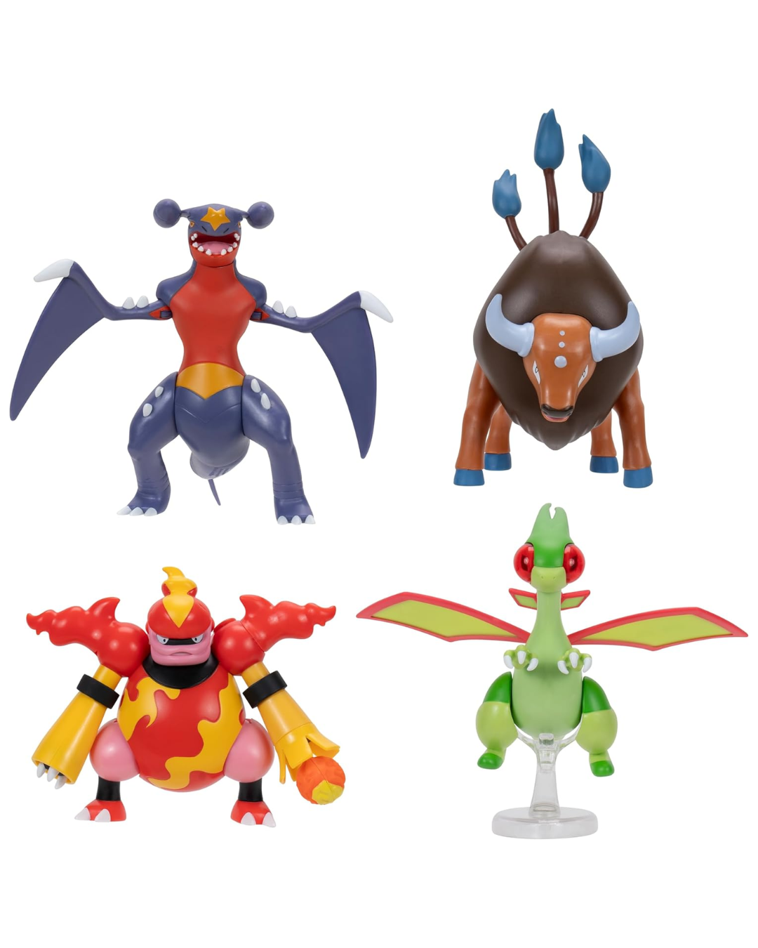 Figura de Batalla Pokemon Paquete de 4 unidades Tauros / Flygon / Magmotar / Garchomp