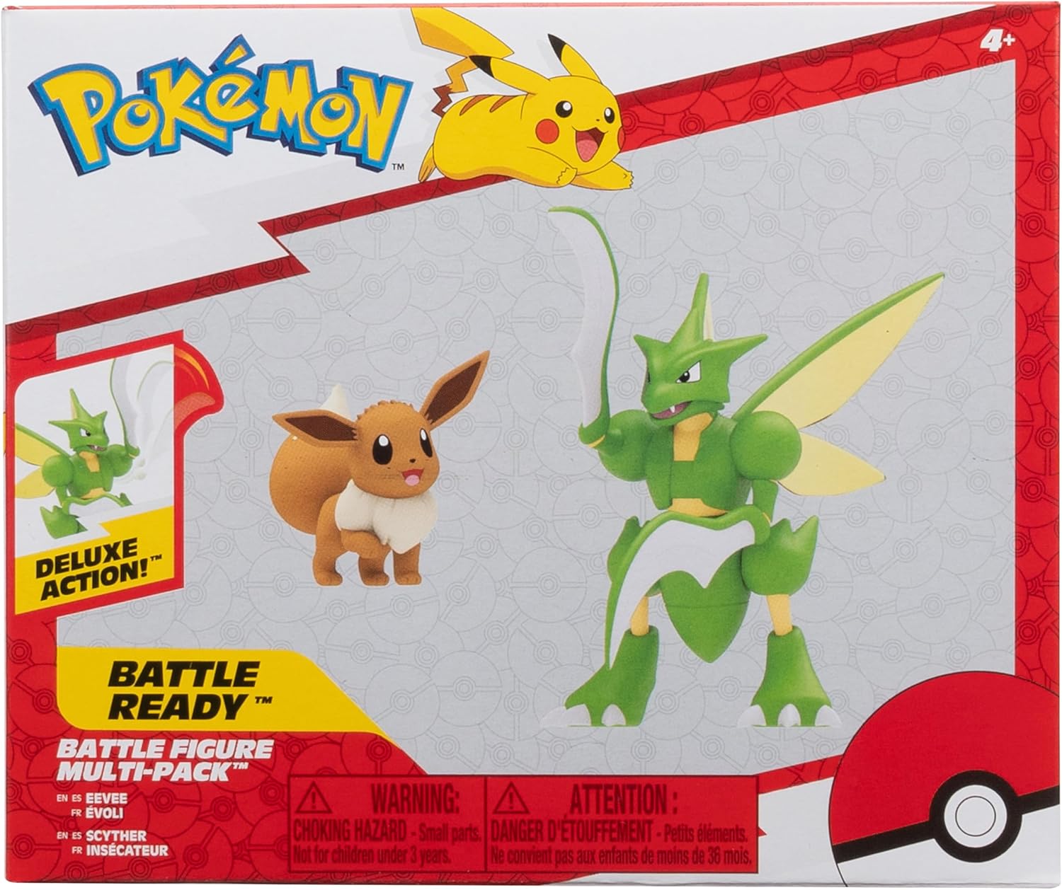 Figura de Batalla Pokemon Paquete de 2 unidades Scyther / Eevee